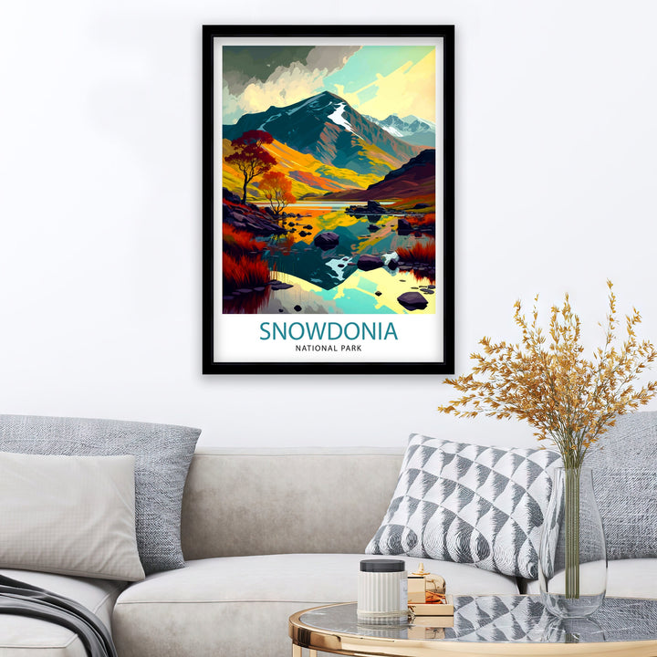 Snowdonia National Park Travel Poster Snowdonia