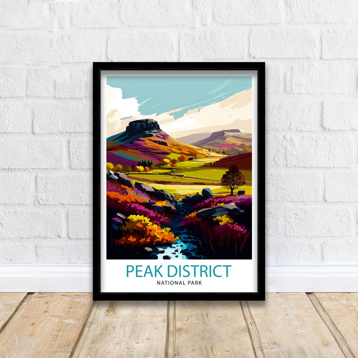 Peak District National Park Travel Poster Peak District