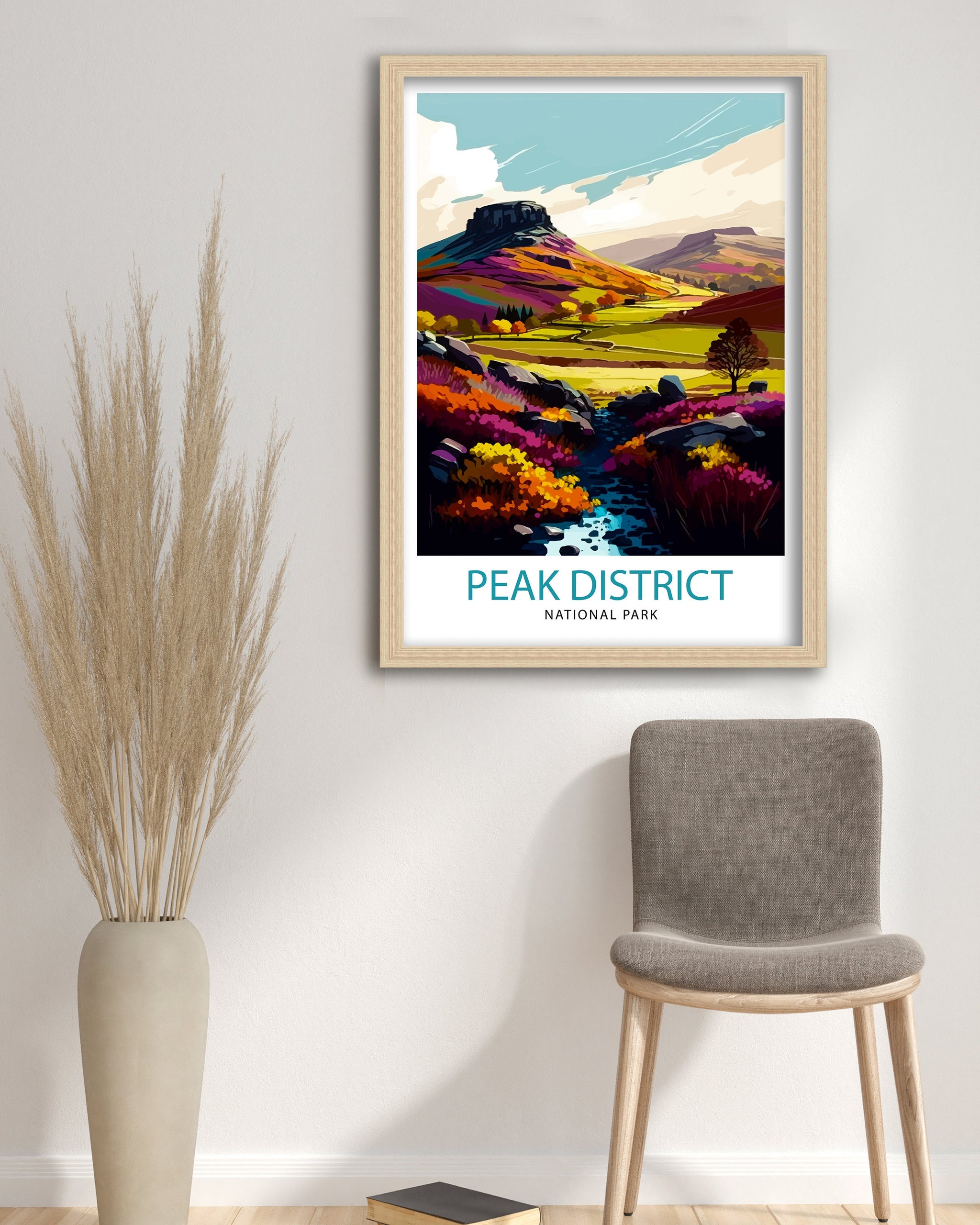Peak District National Park Travel Print Peak District Wall Decor Peak District Home Living Decor Peak District Illustration Travel Poster