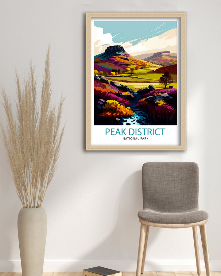 Peak District National Park Travel Poster Peak District