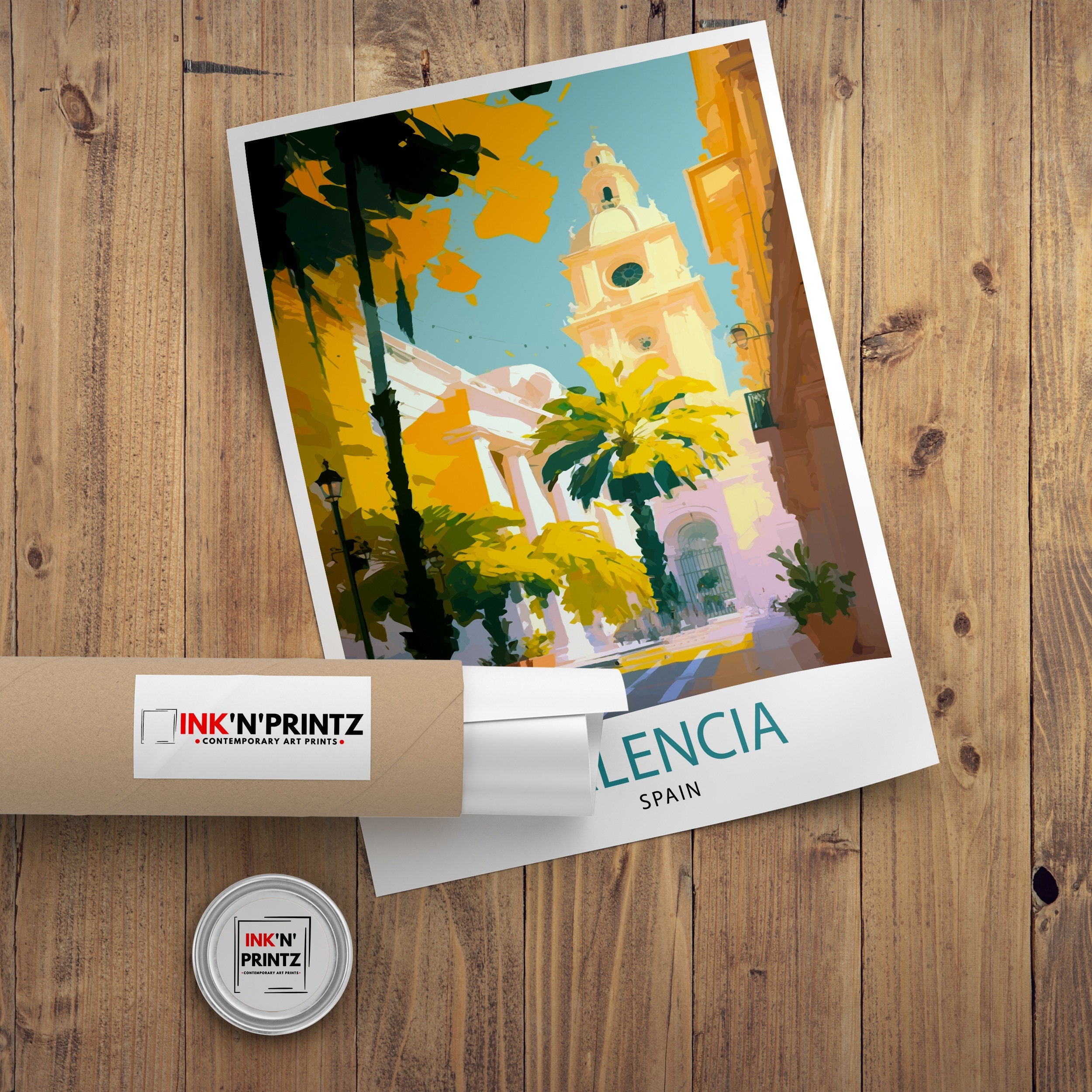 Valencia Spain Travel Print Valencia Wall Decor Valencia Home Living Decor Valencia Spain Illustration Travel Poster Gift for Valencia