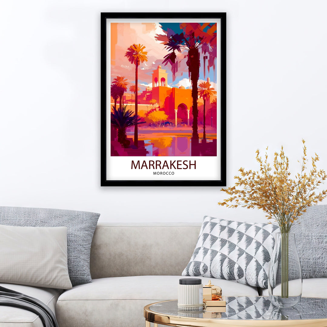 Marrakesh Morocco Travel Poster Marrakesh