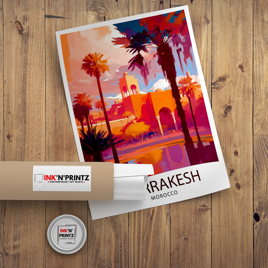 Marrakesh Morocco Travel Poster Marrakesh