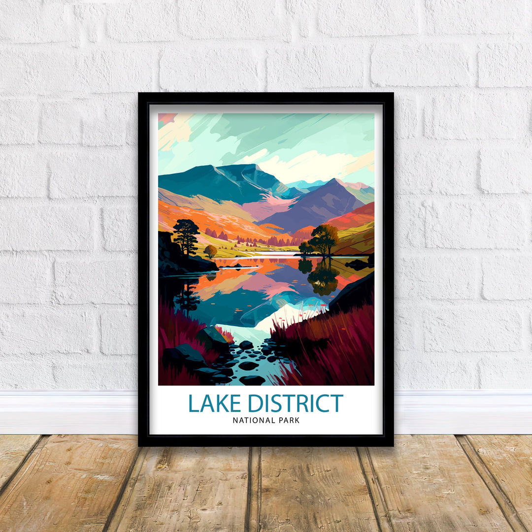 Lake District Travel Poster Lake District