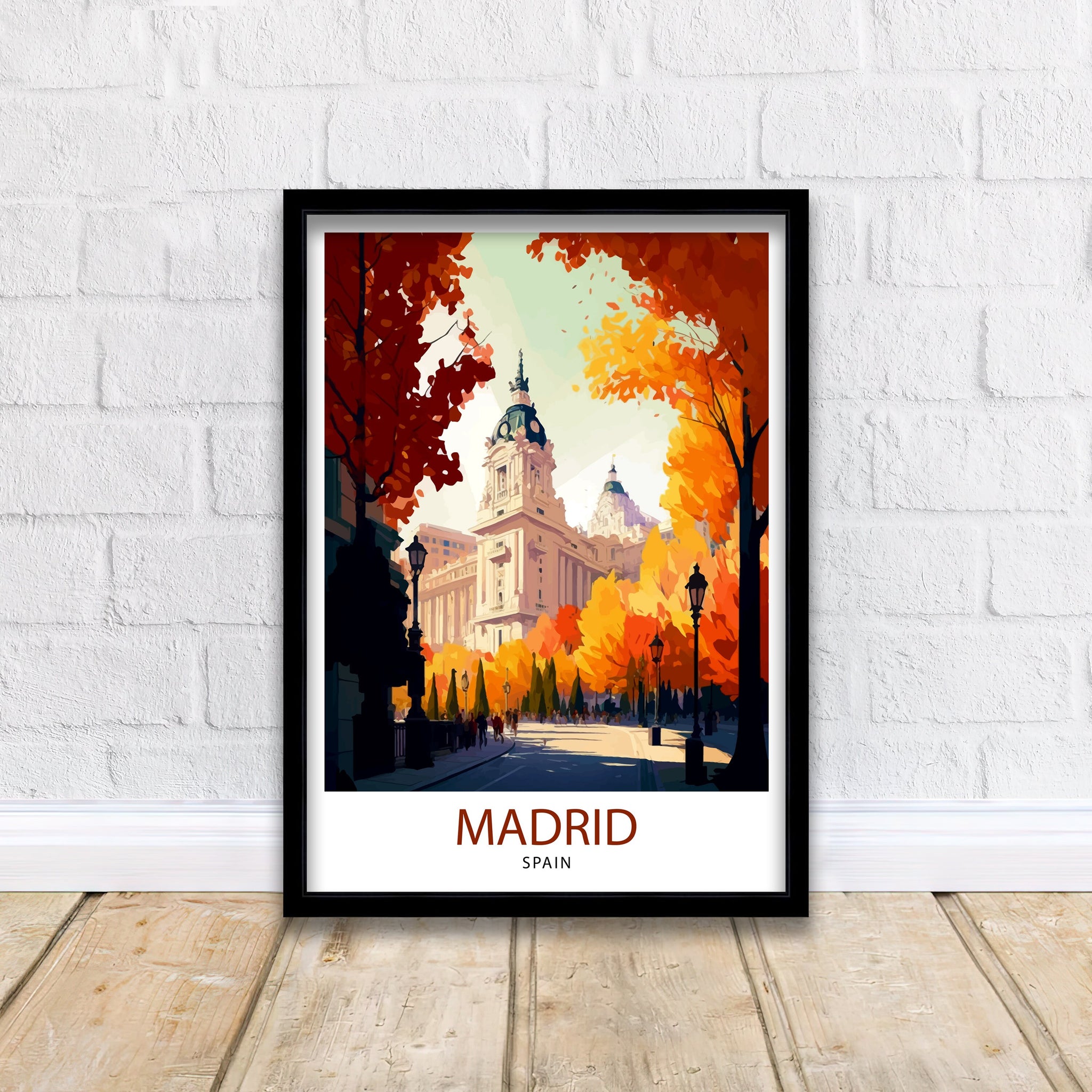 Madrid Spain Travel Print Madrid Wall Decor Madrid Poster Spain Travel Prints Madrid Art Print Madrid Illustration Madrid Wall Art Spain