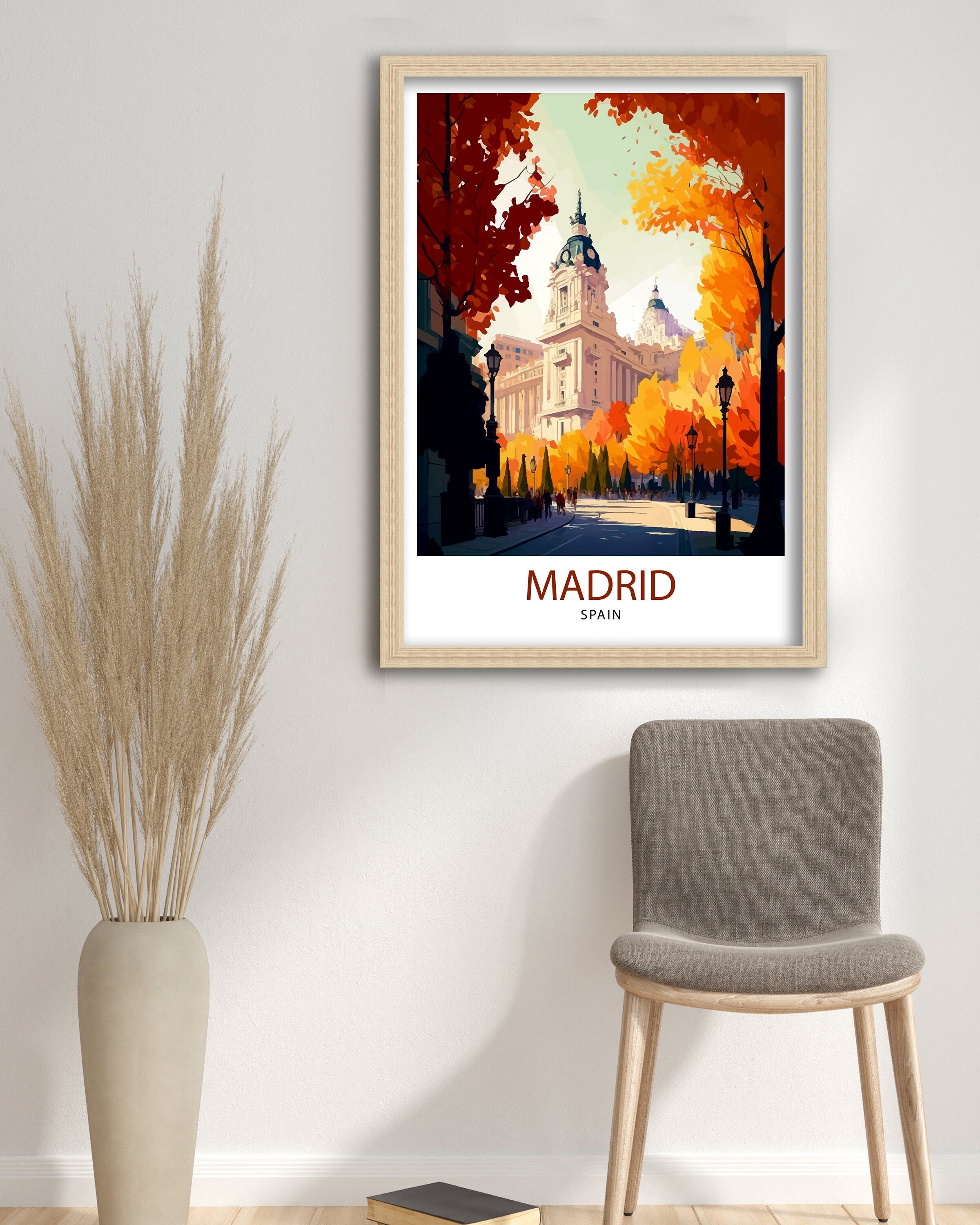 Madrid Spain Travel Print Madrid Wall Decor Madrid Poster Spain Travel Prints Madrid Art Print Madrid Illustration Madrid Wall Art Spain