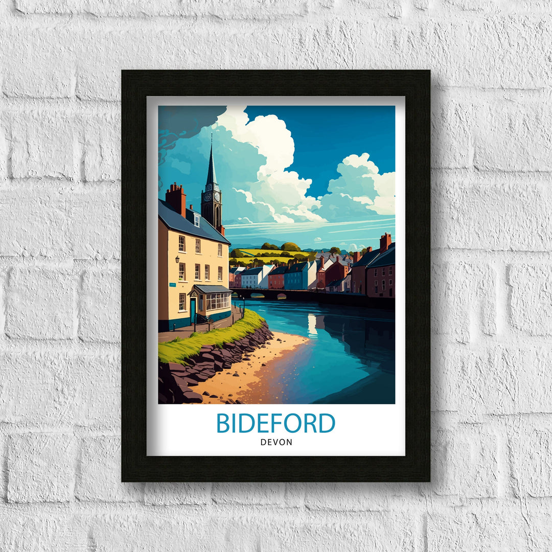 Bideford Devon Travel Poster Bideford