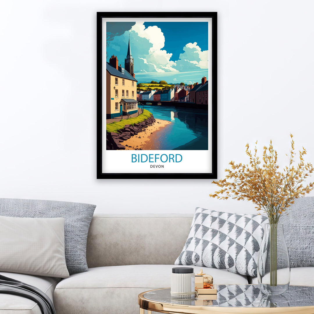 Bideford Devon Travel Poster Bideford