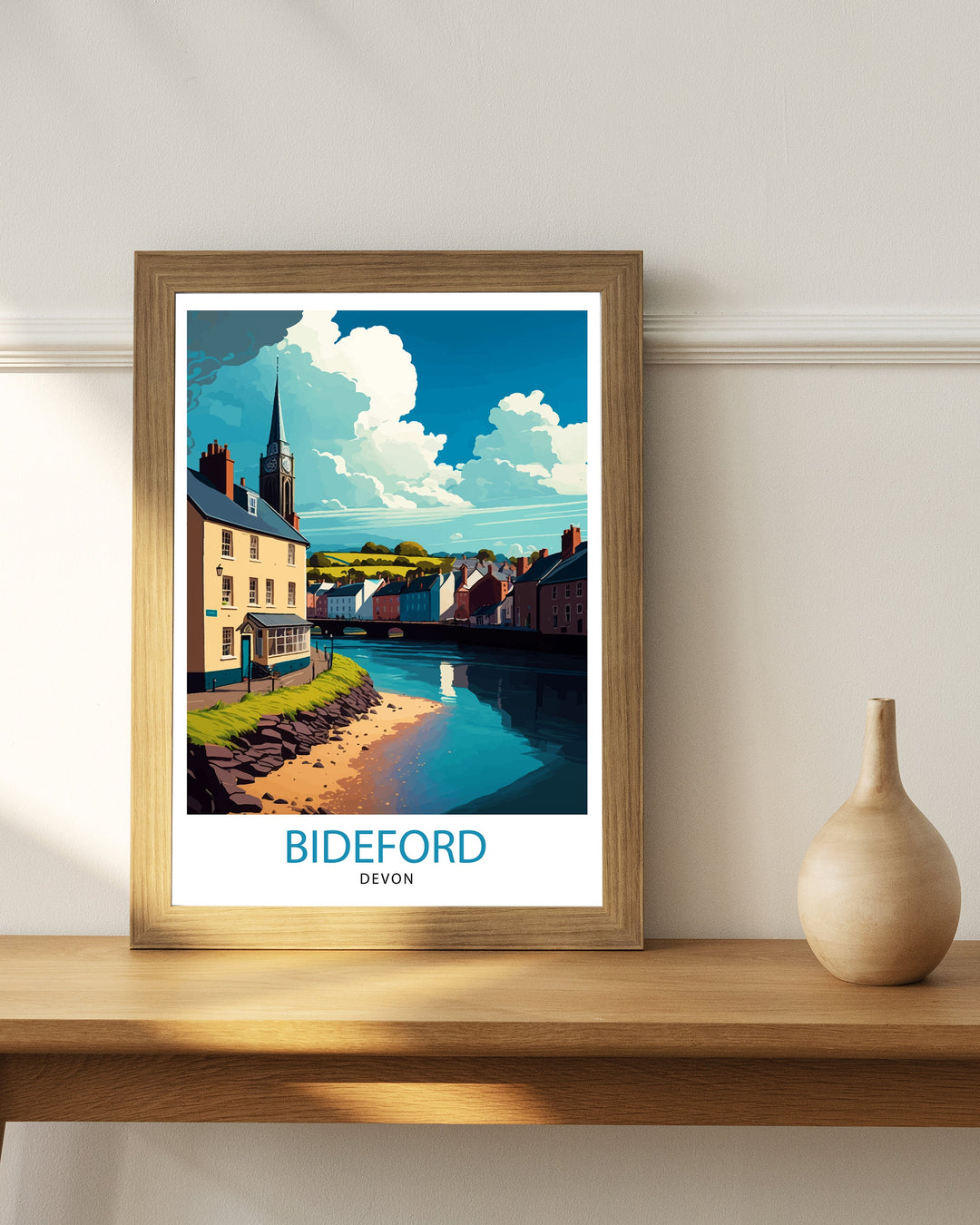 Bideford Devon Travel Poster Bideford