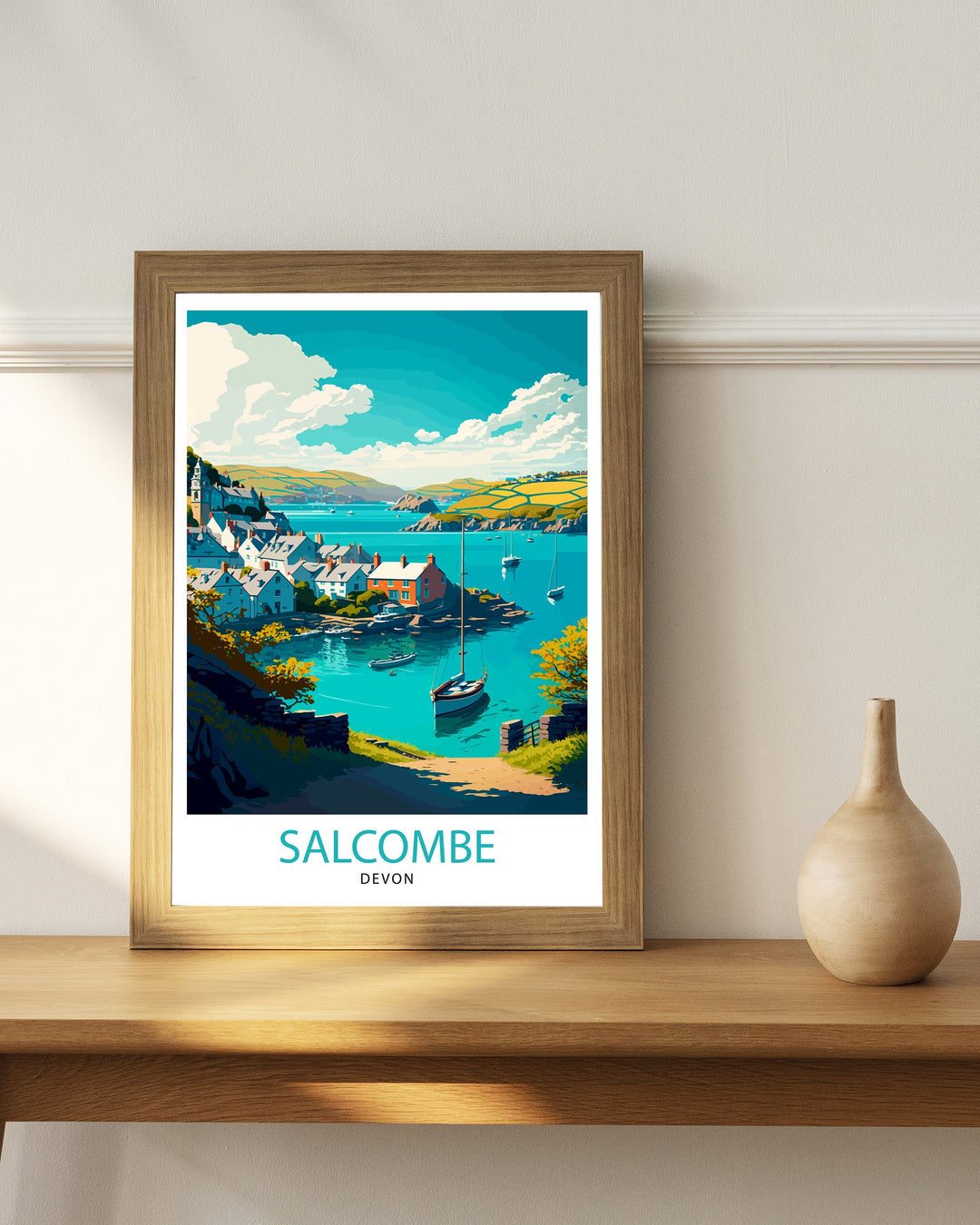 Salcombe Devon Travel Poster Salcombe