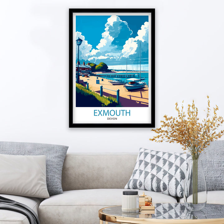 Exmouth Devon Travel Poster Exmouth