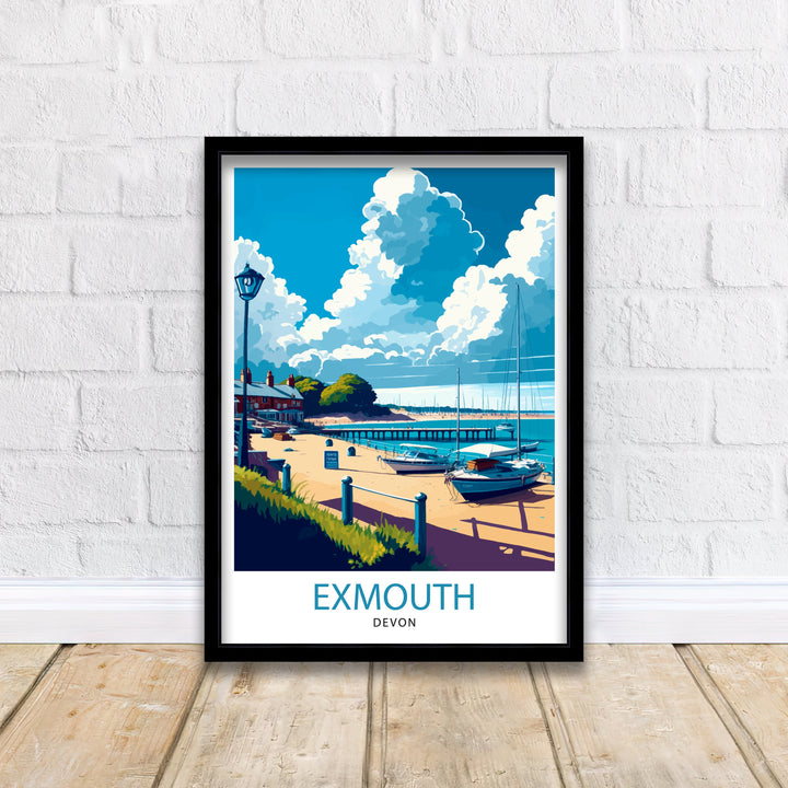 Exmouth Devon Travel Poster Exmouth