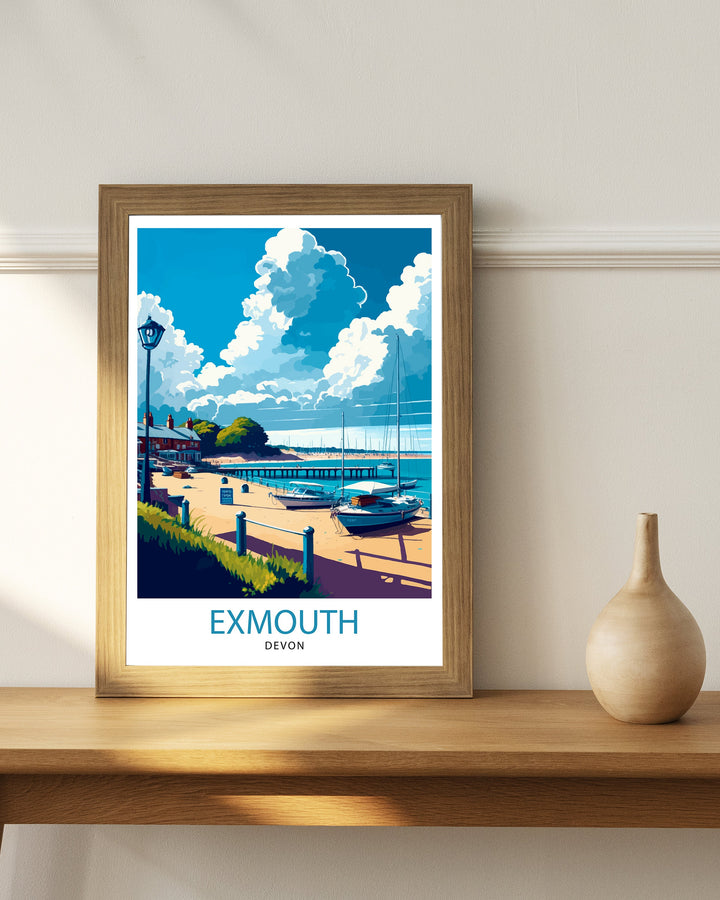 Exmouth Devon Travel Poster Exmouth