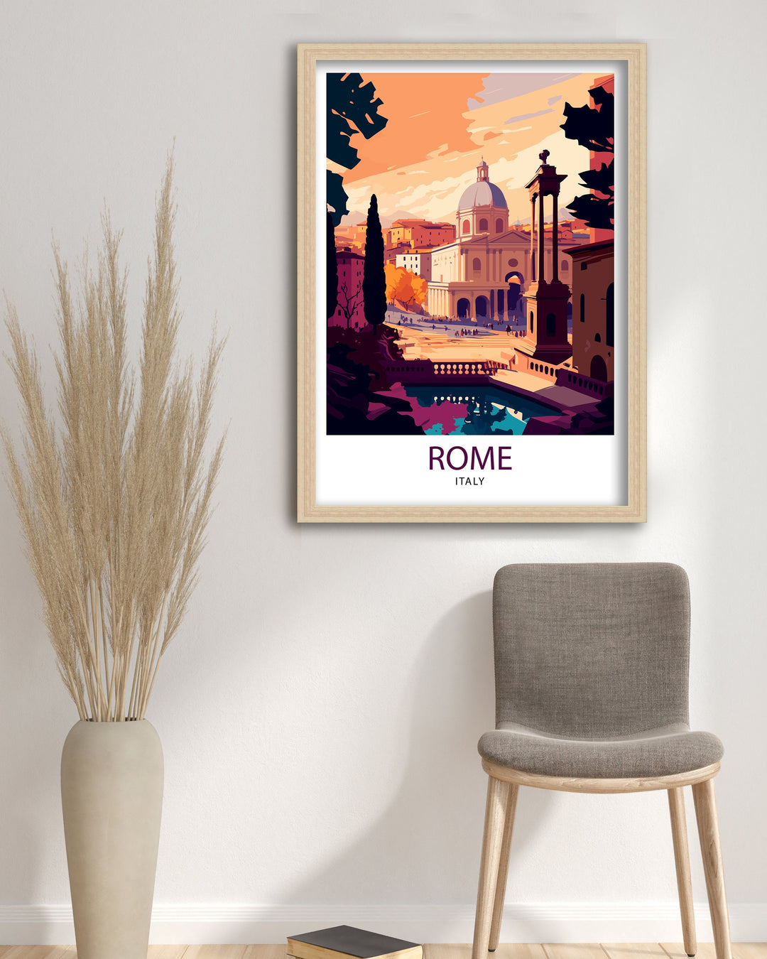 Rome Italy Travel Poster Rome Wall Art Italy Travel Poster Rome Home Decor Italy Illustration Travel Gift for Rome Italy Wall Art