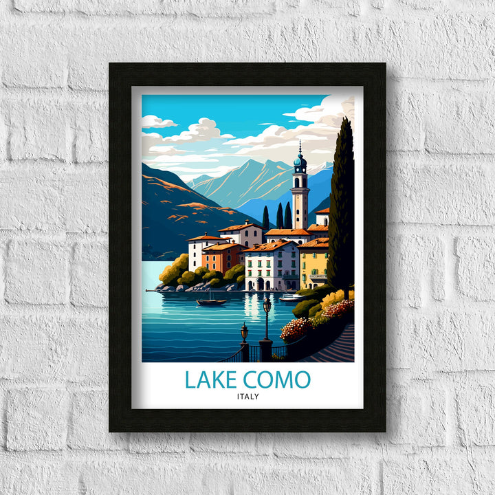 Lake Como Italy Travel Poster