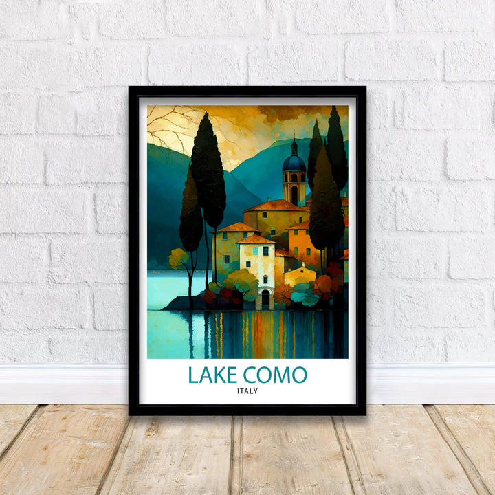 Lake Como Italy Travel Poster