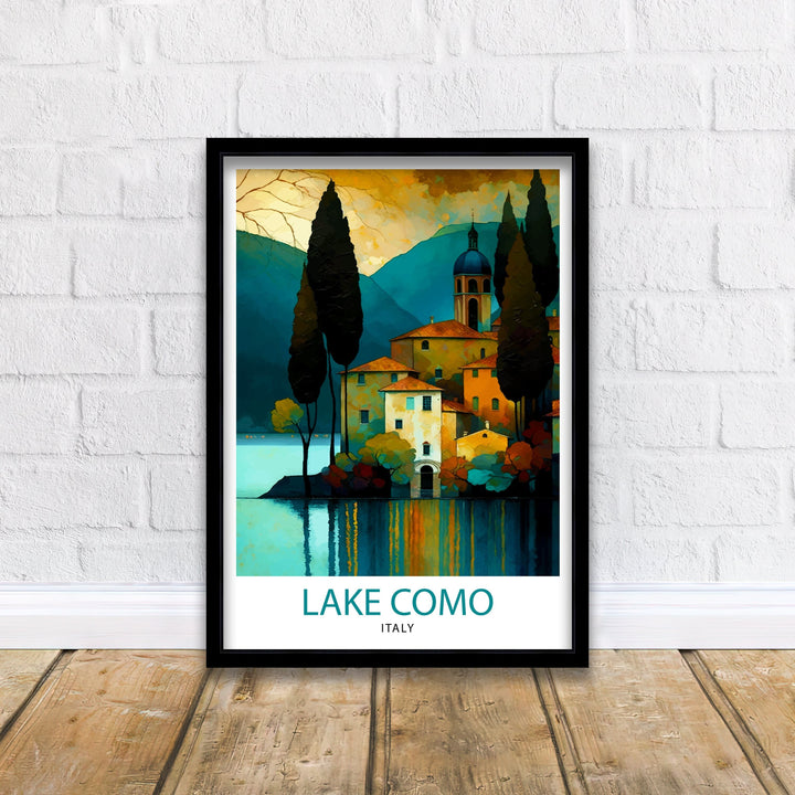 Lake Como Italy Travel Poster