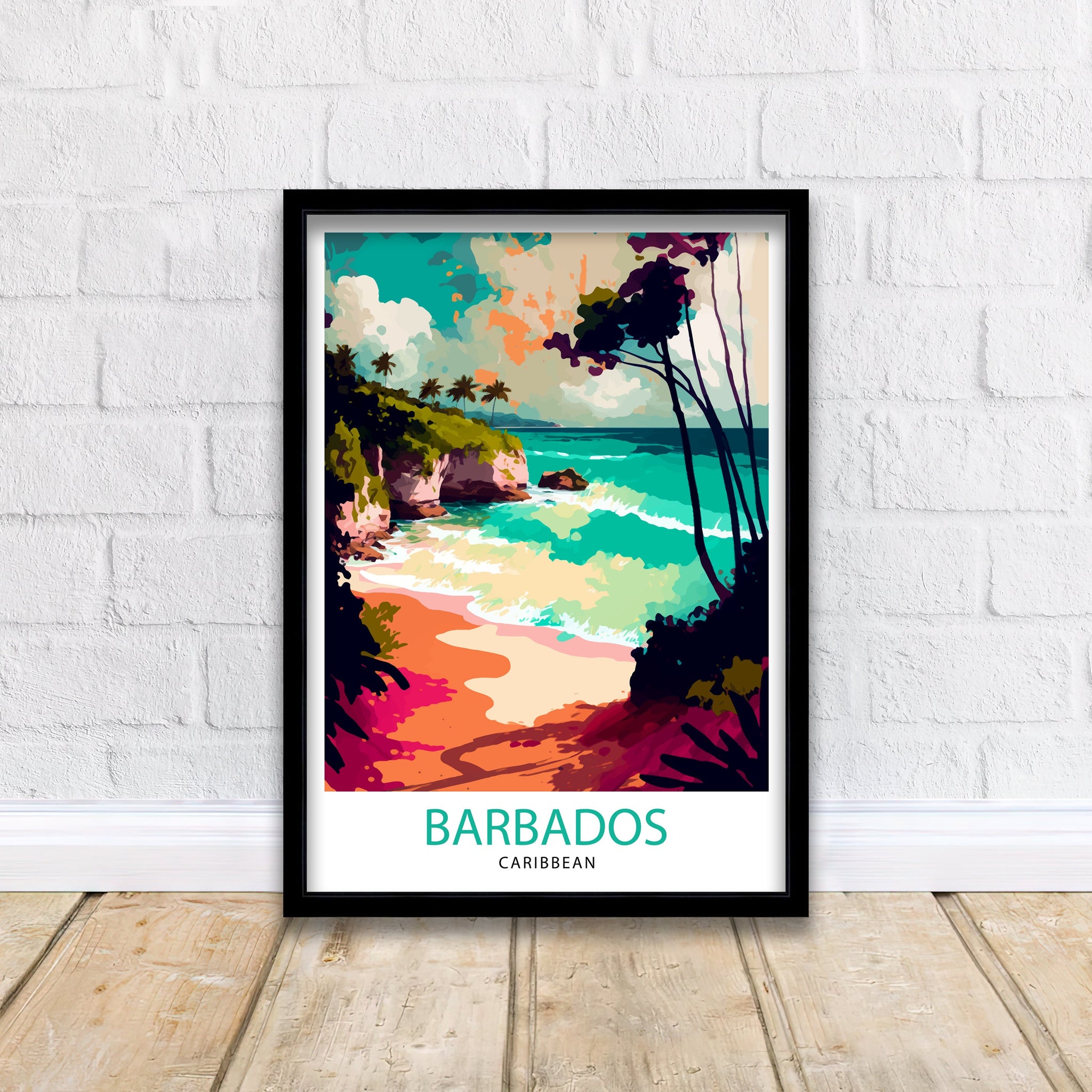 Barbados Print Barbados Poster | Barbados | Travel Poster | Travel Print | Barbados Wall Art | Caribbean Poster | Barbados Art | Caribbean