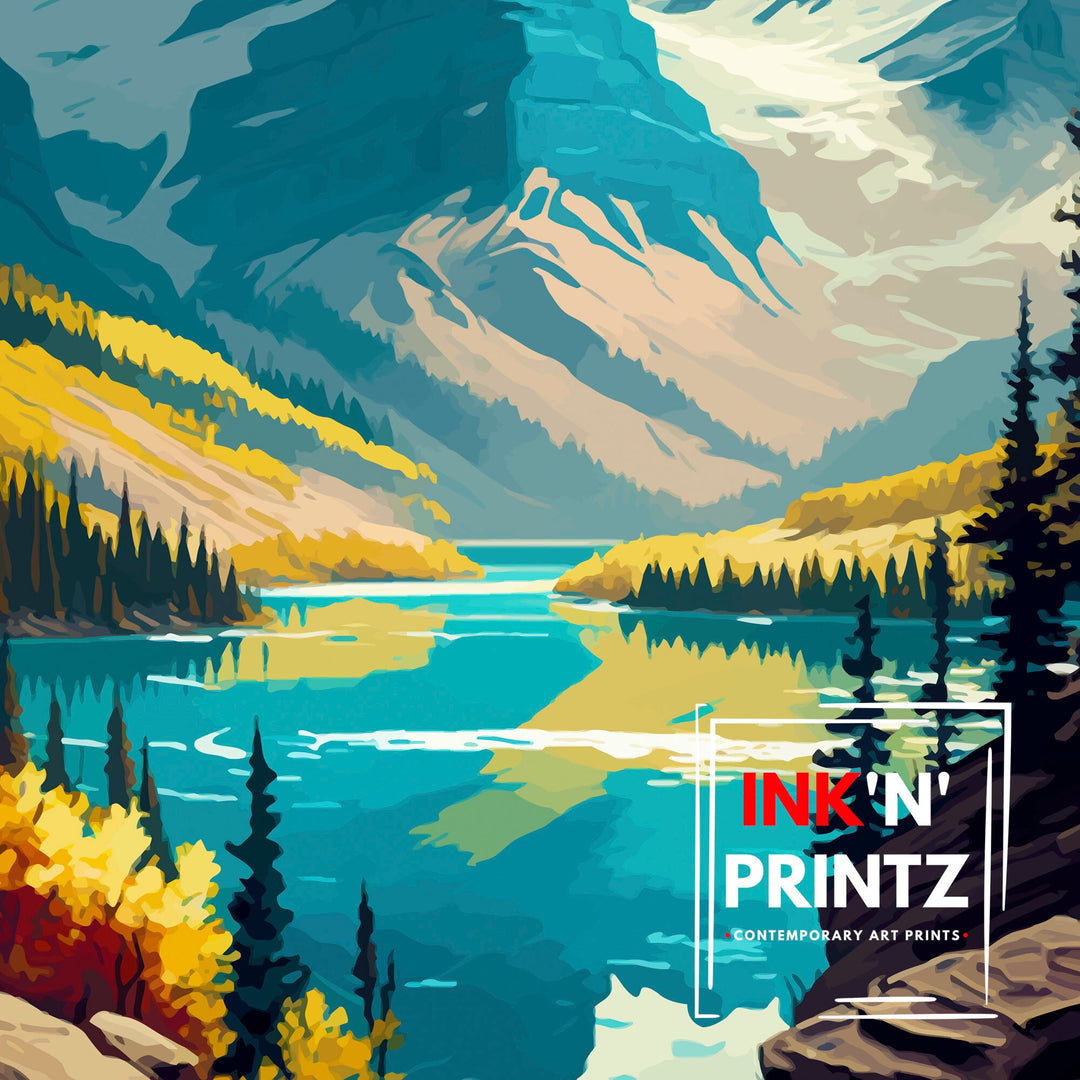 Glacier National Park Travel Poster