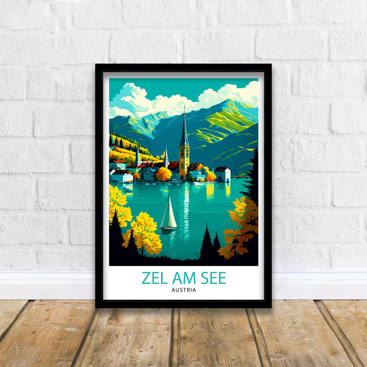 Zell am See Austria Travel Poster Zell am See