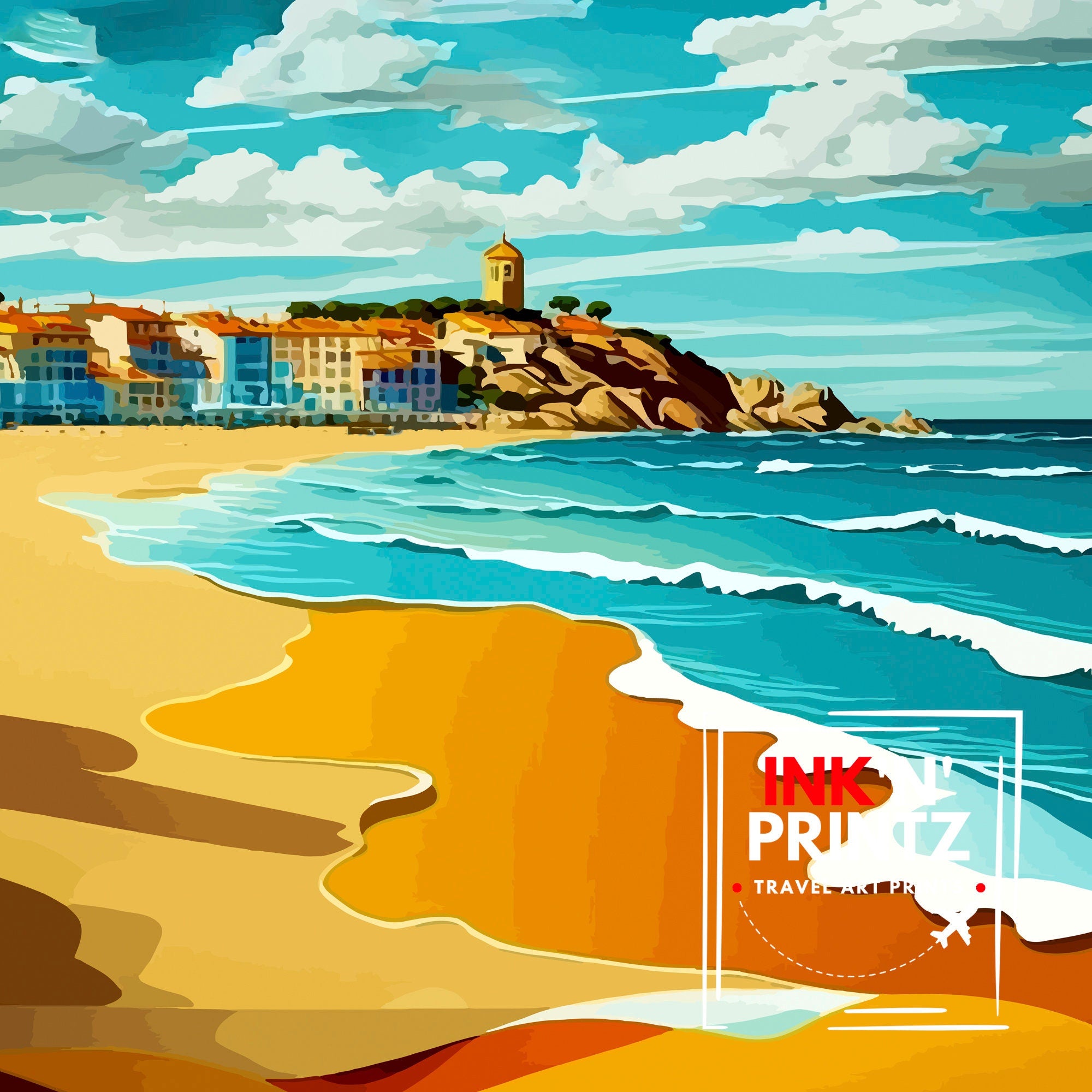Catalonia Spain Travel Print Catalonia Wall Decor Catalonia Home Living Decor Catalonia Spain Illustration Travel Poster Gift for Catalonia