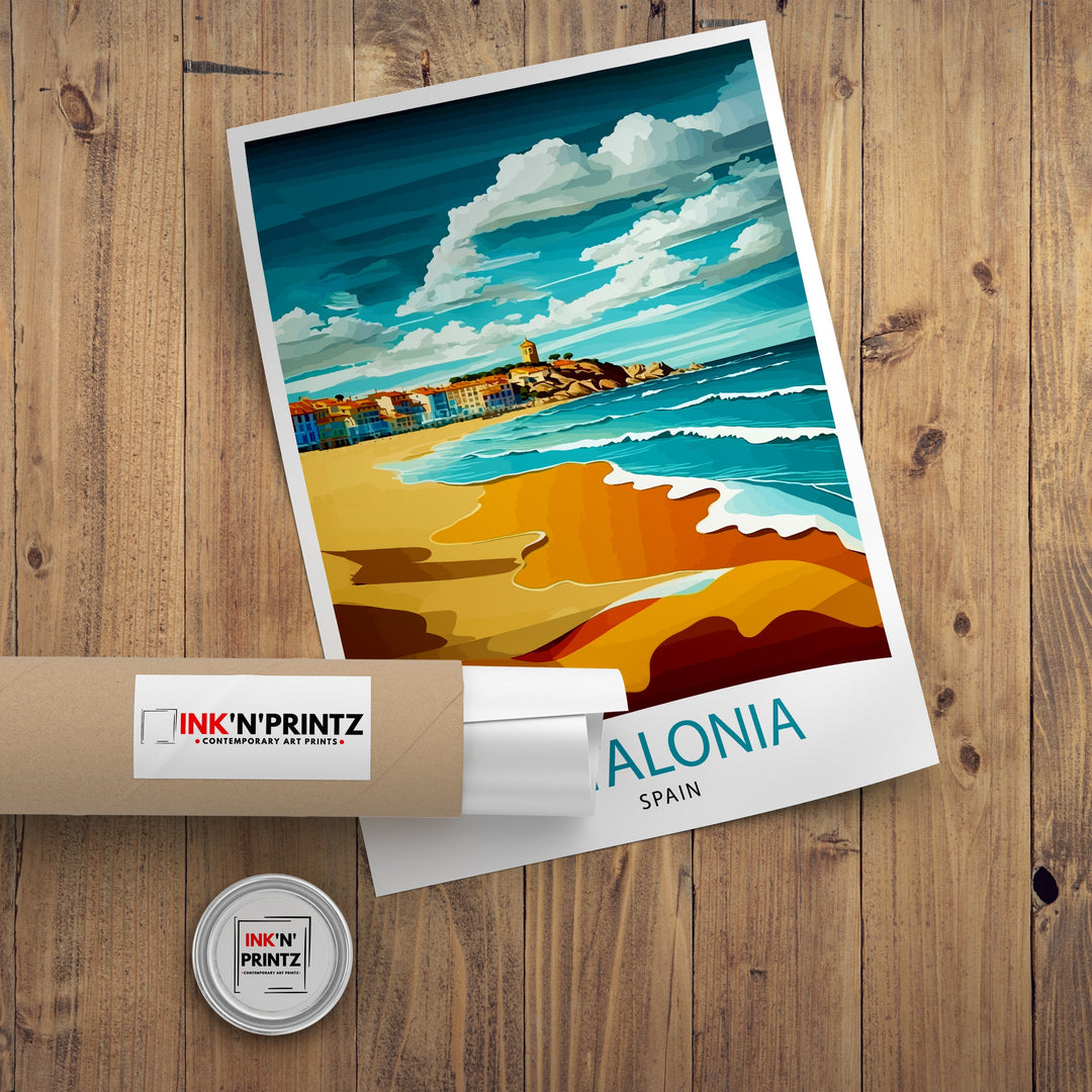 Catalonia Spain Travel Poster Catalonia