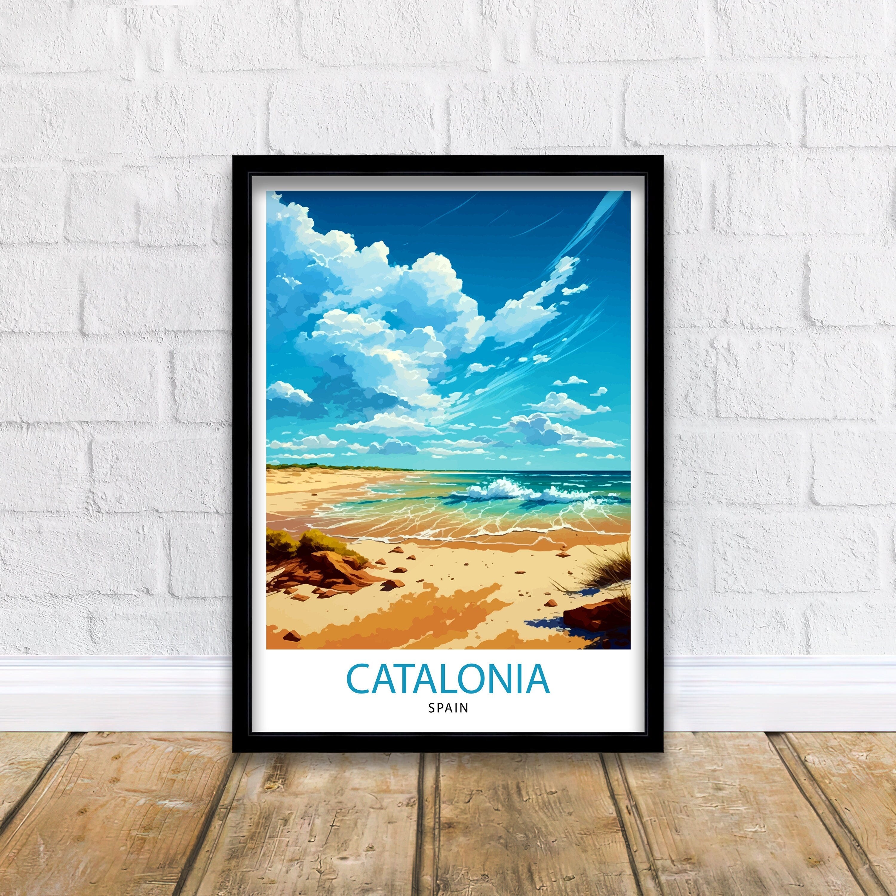 Catalonia Spain Travel Print Catalonia Wall Decor Catalonia Home Living Decor Catalonia Spain Illustration Travel Poster Gift for Catalonia