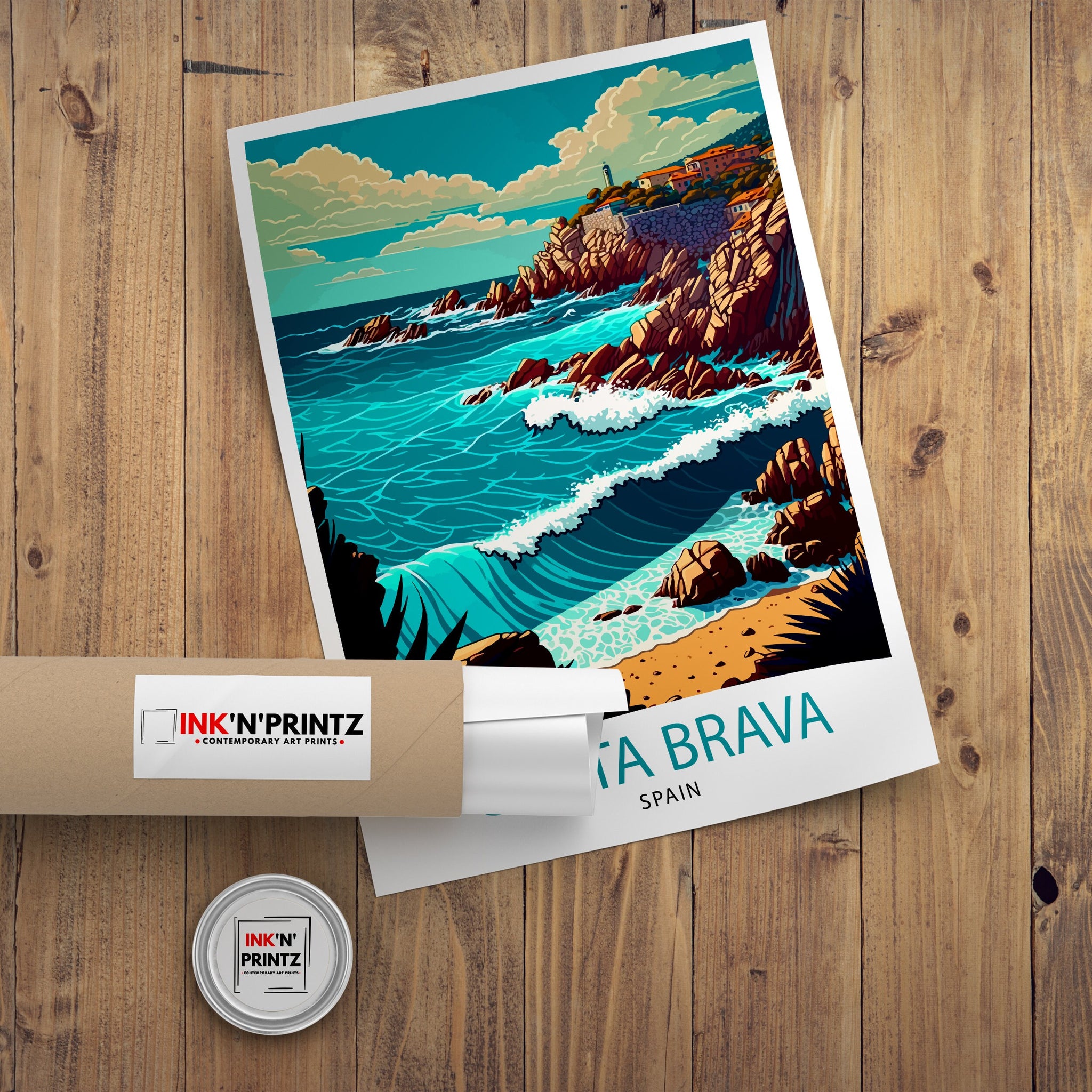 Costa Brava Spain Travel Print Costa Brava Wall Decor Costa Brava Home Living Decor Costa Brava Illustration, Travel Poster Gift