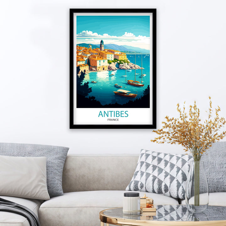 Antibes France Travel Poster Antibes