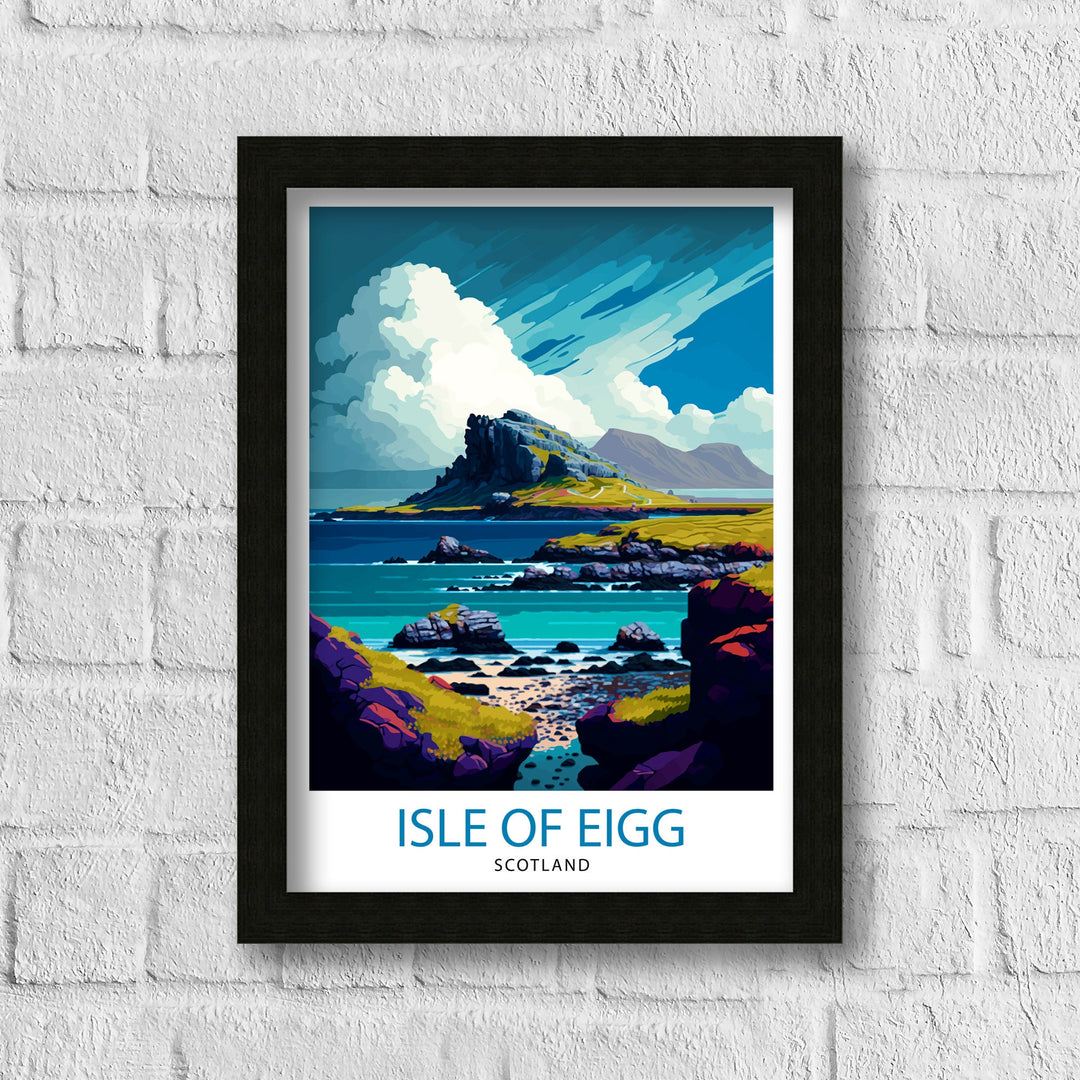 Isle of Eigg Scotland Travel Poster Eigg