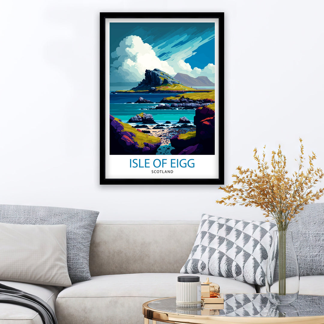 Isle of Eigg Scotland Travel Poster Eigg