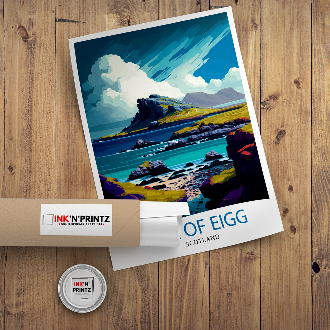 Isle of Eigg Scotland Travel Poster Eigg