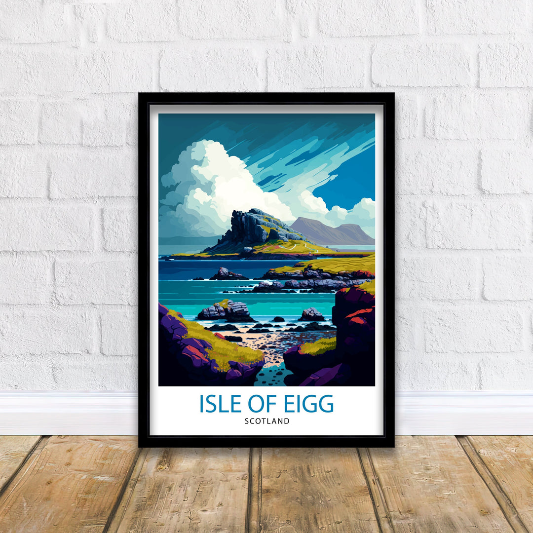 Isle of Eigg Scotland Travel Poster Eigg