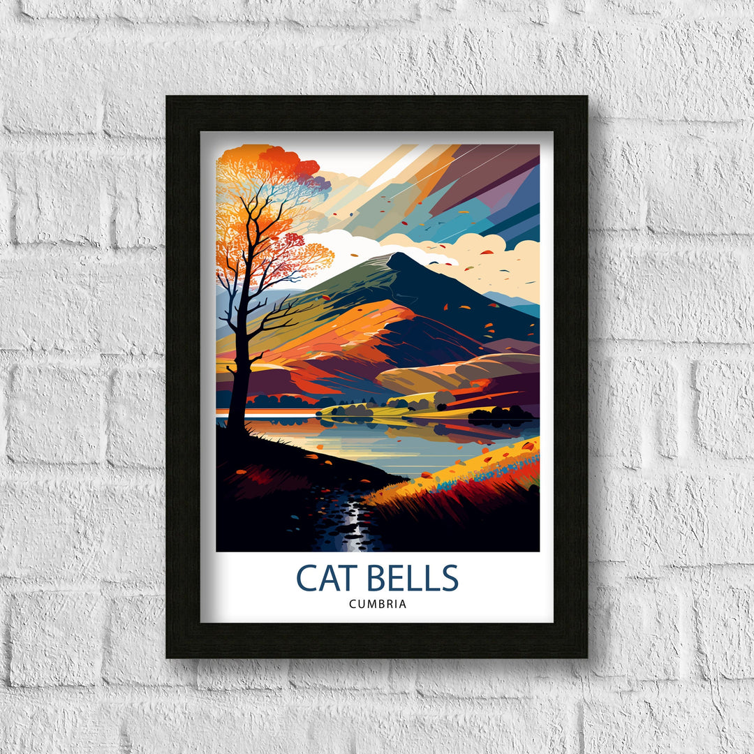 Cat Bells Cumbria Travel Poster