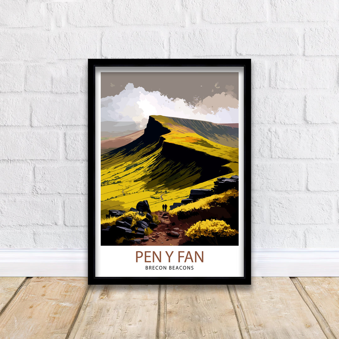 Pen y Fan Wales Travel Poster Wall Art Home Decor Pen y Fan Illustration Travel Poster Gift for Wales Lovers Wales Home Decor