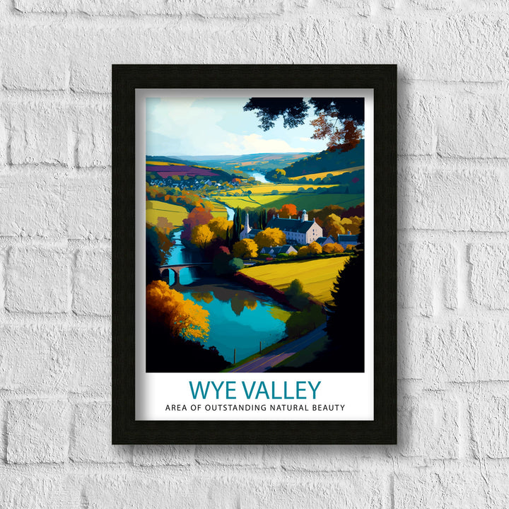 Wye Valley Travel Poster Wye Valley Wall Art Wye Valley Home Decor Wye Valley Illustration Travel Poster, Gift For Traveler Wye Valley