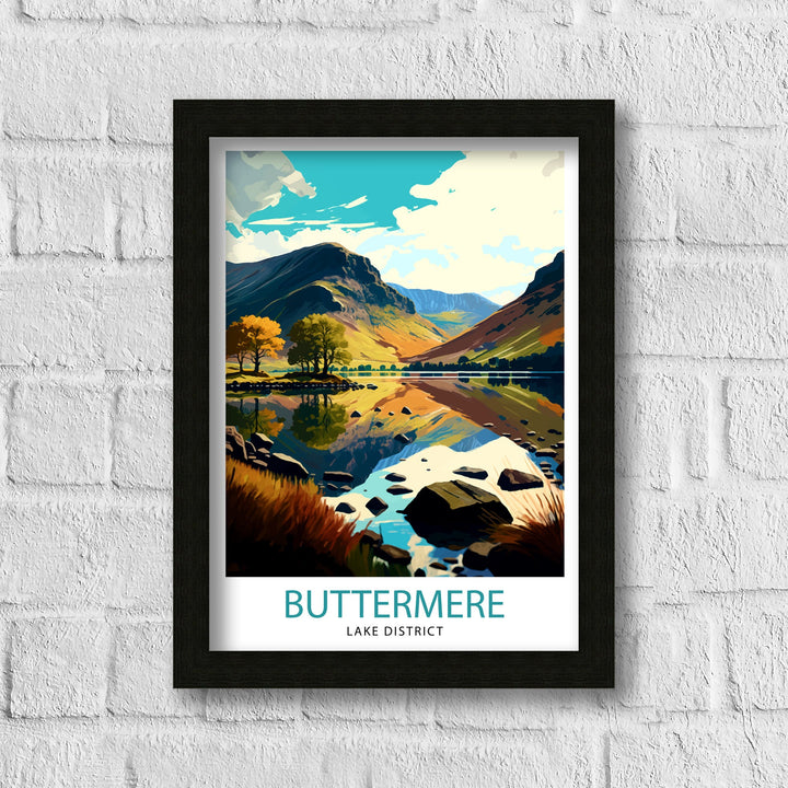 Buttermere Lake District Travel Poster Buttermere