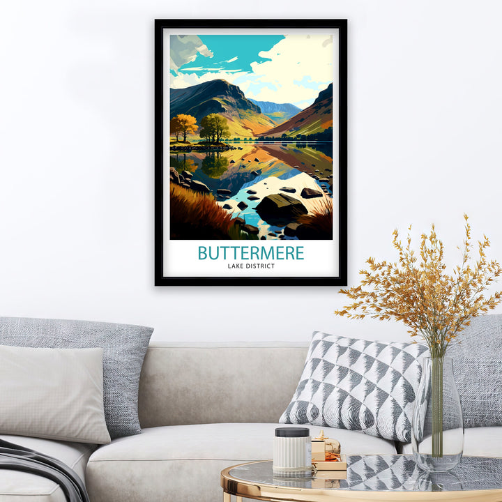 Buttermere Lake District Travel Poster Buttermere