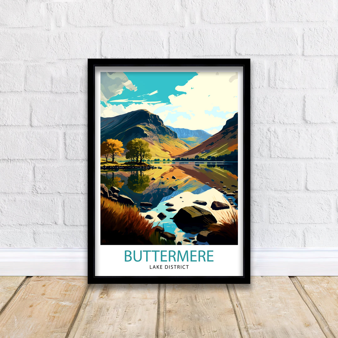 Buttermere Lake District Travel Poster Buttermere