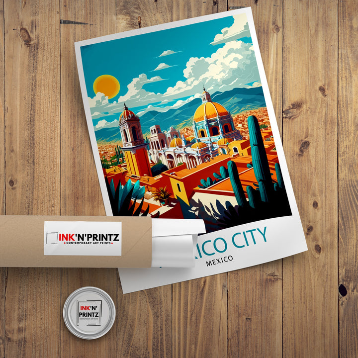 Mexico City Travel Print Mexico City Wall Decor Mexico City Home Living Decor Mexico City Illustration Travel Poster Gift for Mexico City