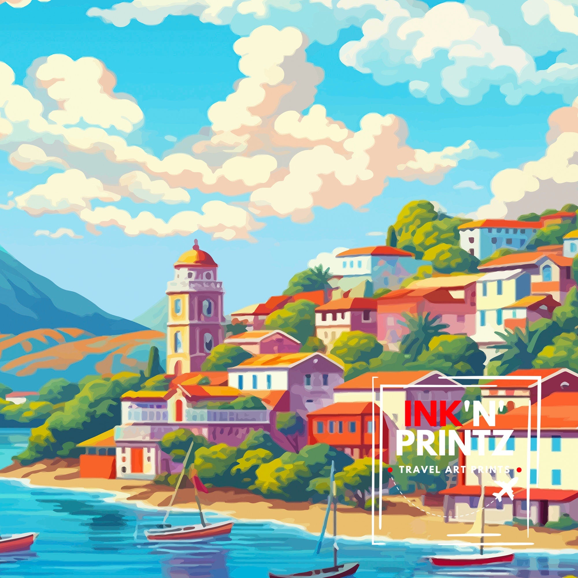 Sayulita Mexico Travel Print Sayulita Wall Decor Sayulita Home Living Decor Sayulita Mexico Illustration Travel Poster Gift for Sayulita