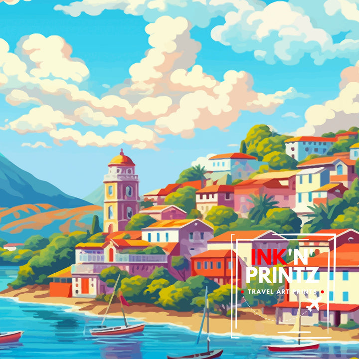 Sayulita Mexico Travel Print Sayulita Wall Decor Sayulita Home Living Decor Sayulita Mexico Illustration Travel Poster Gift for Sayulita