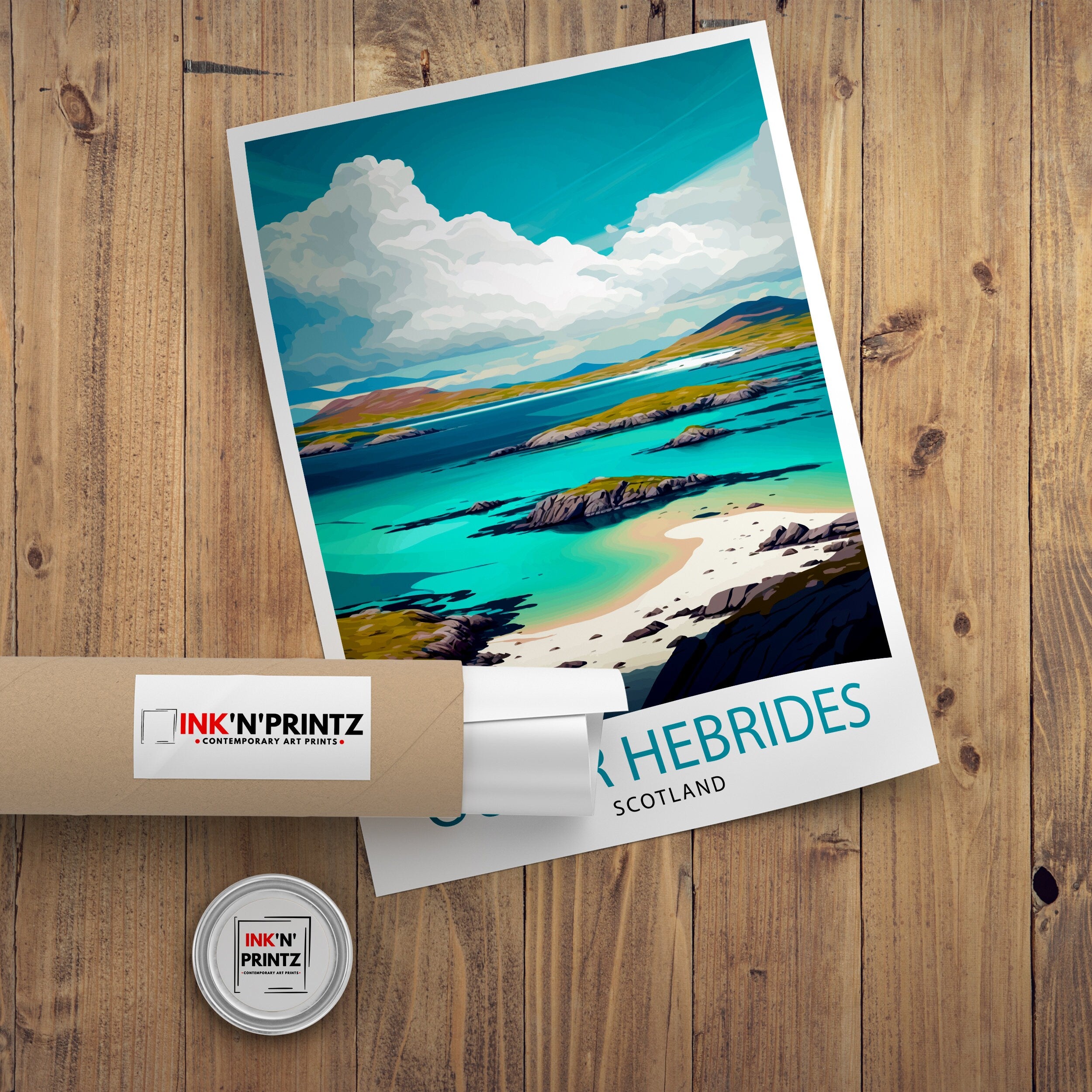 Outer Hebrides Travel Print Hebrides Wall Decor Hebrides Home Living Decor Hebrides Illustration Travel Poster Gift for Hebrides