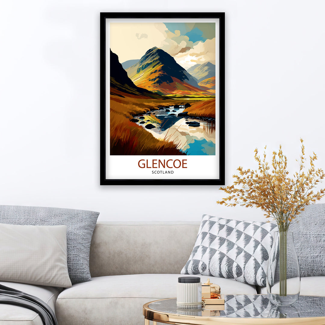 Glencoe Scotland Travel Poster