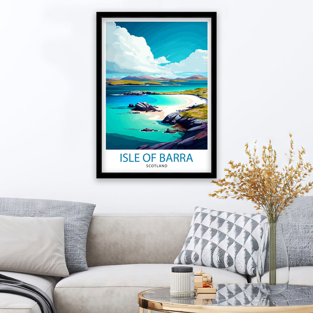 Isle of Barra Travel Poster Barra