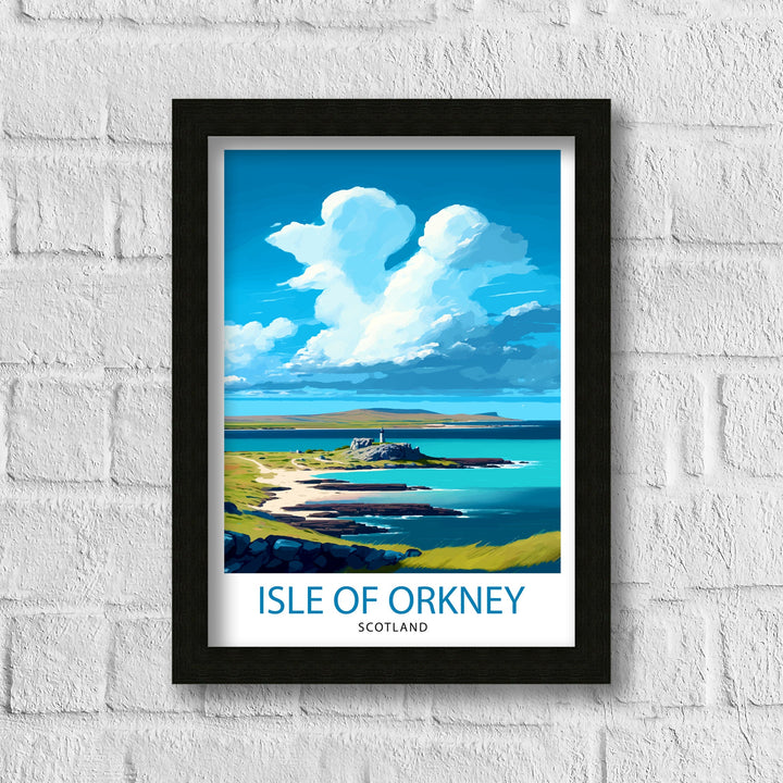 Isle of Orkney Scotland Travel Poster Orkney