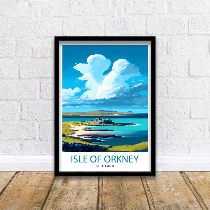 Isle of Orkney Scotland Travel Poster Orkney