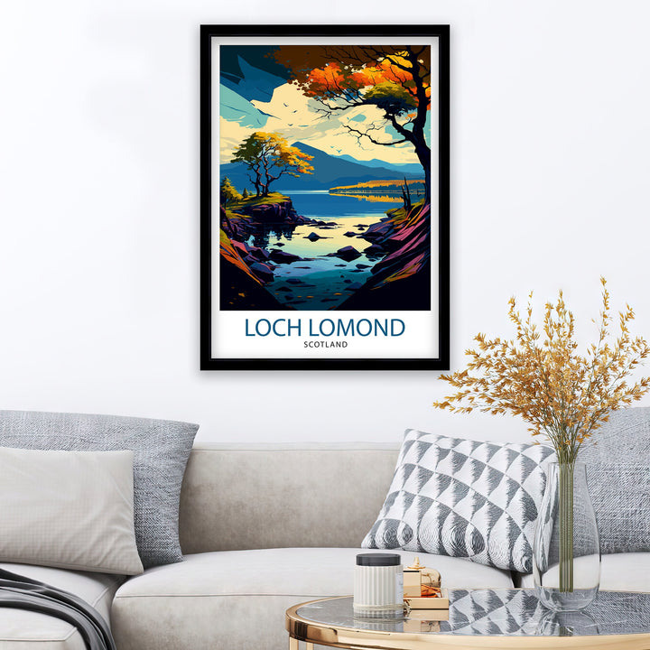 Loch Lomond Travel Poster Scotland