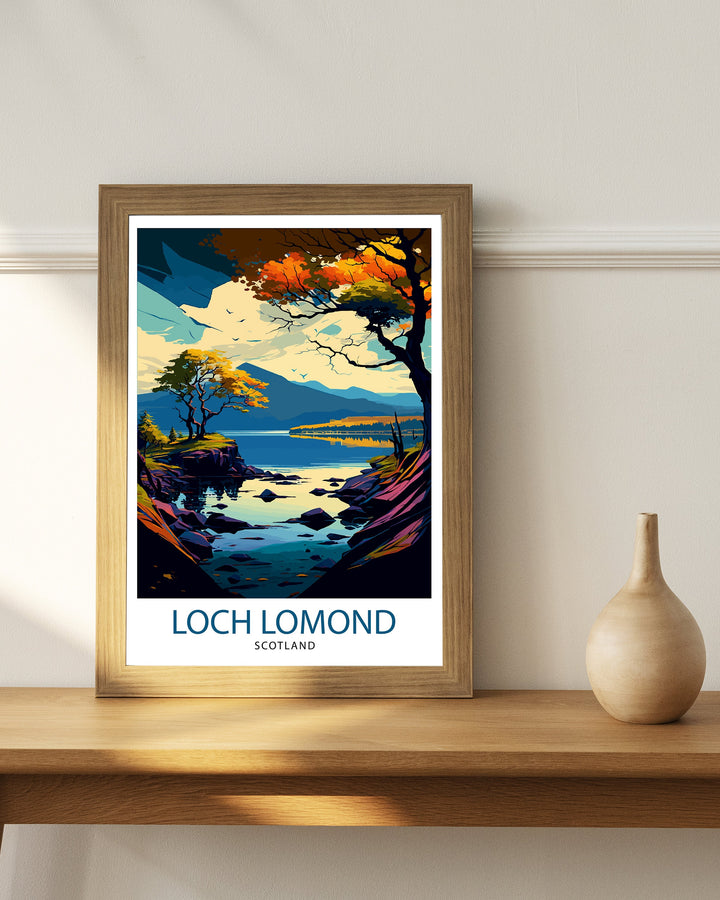 Loch Lomond Travel Poster Scotland