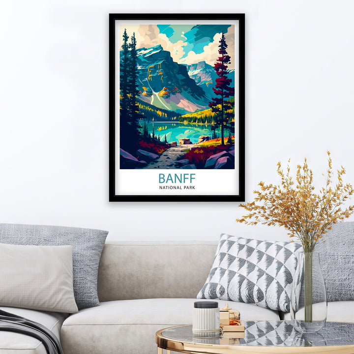 Banff National Park Travel Poster Banff